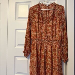 Socialite Orange and Cream Mini Dress